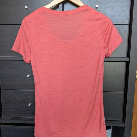 Icebreaker Short Sleeve Shirt Pink Tshirt Top Wool Round Neck Small - Picture 3 of 7
